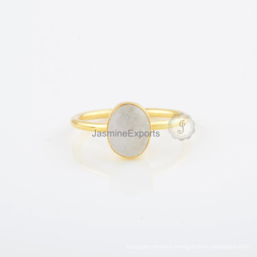 Wholesale Rainbow Moonstone 925 Silver Ring for Best Gifts